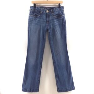 Eddie Bauer Women Trouser Jeans Curvy Fit Size 6 Blue Indigo Stretch Denim